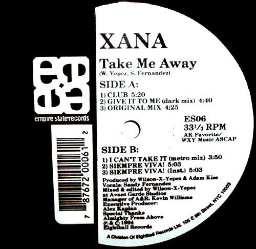 Xana : Take Me Away (12")