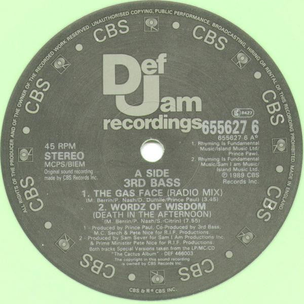 3rd Bass : The Gas Face (12", Gre)