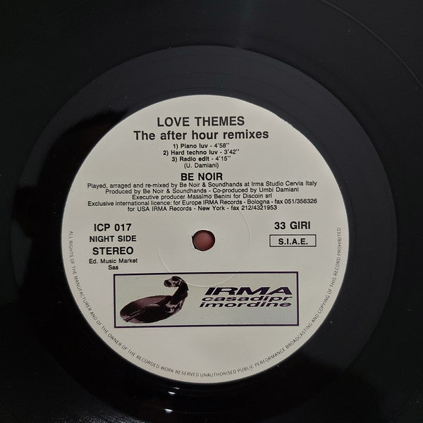 Be Noir : Love Themes (The After Hour Remixes) (12", Gen)