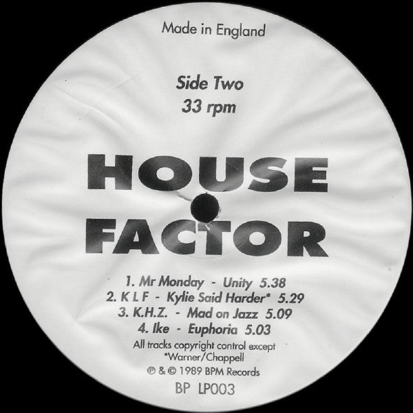 Various : House Factor (LP, Comp)