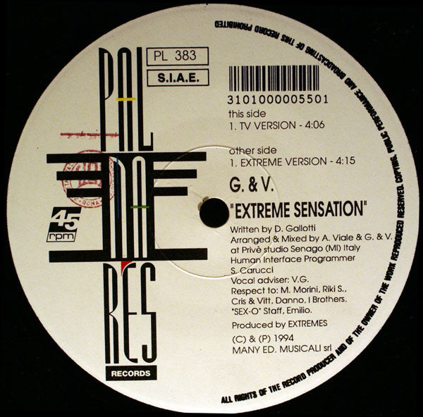 G. & V. : Extreme Sensation (12")