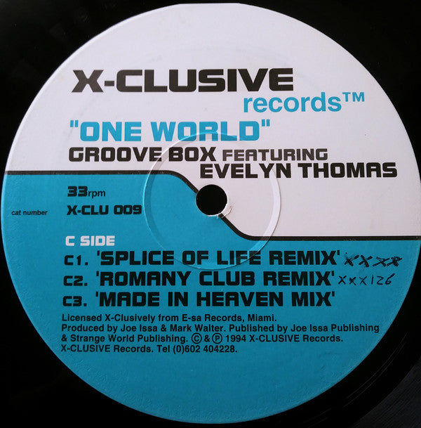 Groove Box (2) Featuring Evelyn Thomas : One World (2x12", Dou)