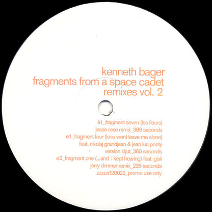 Kenneth Bager : Fragments From A Space Cadet (Remixes Vol. 2) (12", Promo)