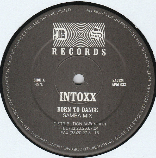Intoxx : Born To Dance (12")