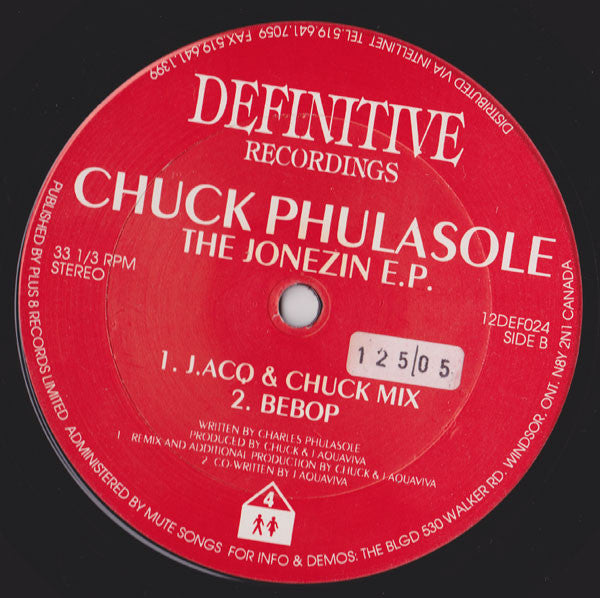 Chuck Phulasole : The Jonezin E.P. (12", EP)