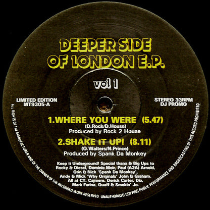 Various : Deeper Side Of London E.P. Vol 1 (12", EP, Ltd, Promo)