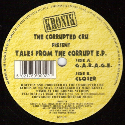 The Corrupted Cru* : Tales From The Corrupt E.P. (12", EP)