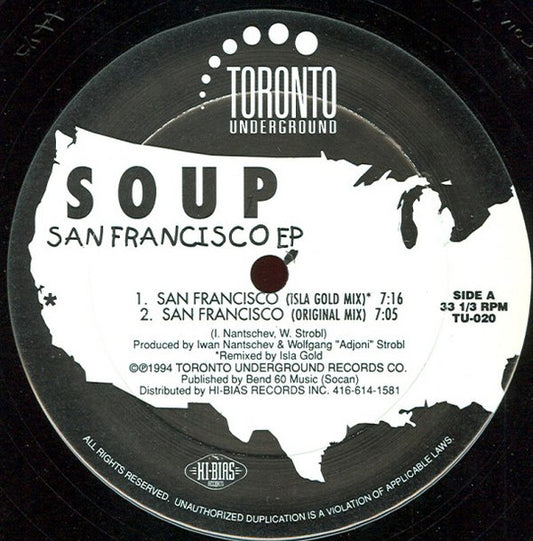 Soup : San Francisco EP (12", EP)
