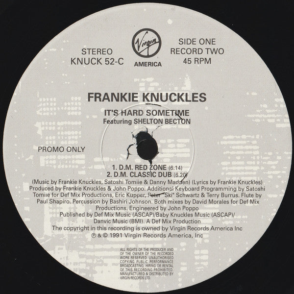 Frankie Knuckles Featuring Shelton Becton : It's Hard Sometime (2x12", Ltd, Promo, Gat)