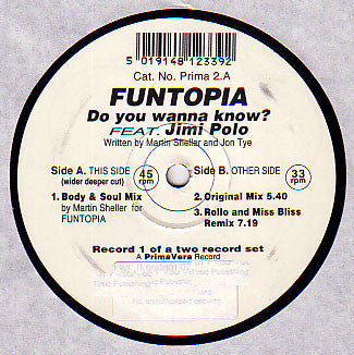 Funtopia Feat. Jimi Polo : Do You Wanna Know? (12")
