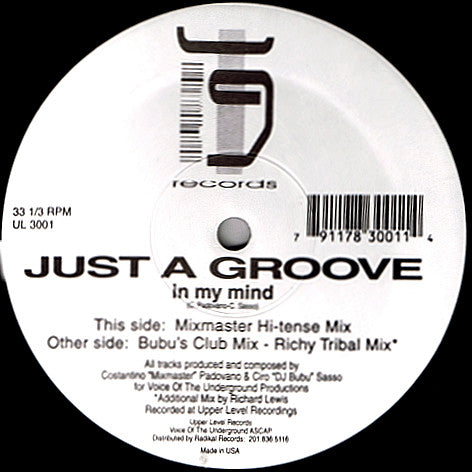 Just A Groove : In My Mind (12")