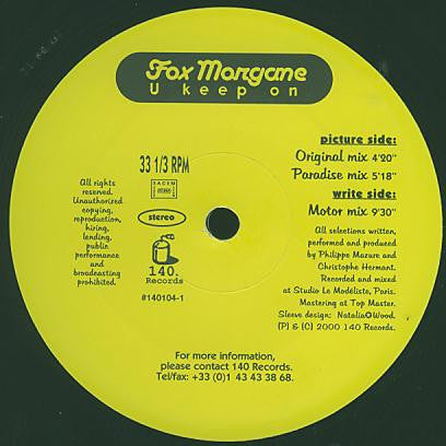 Fox Morgane : U Keep On (12")