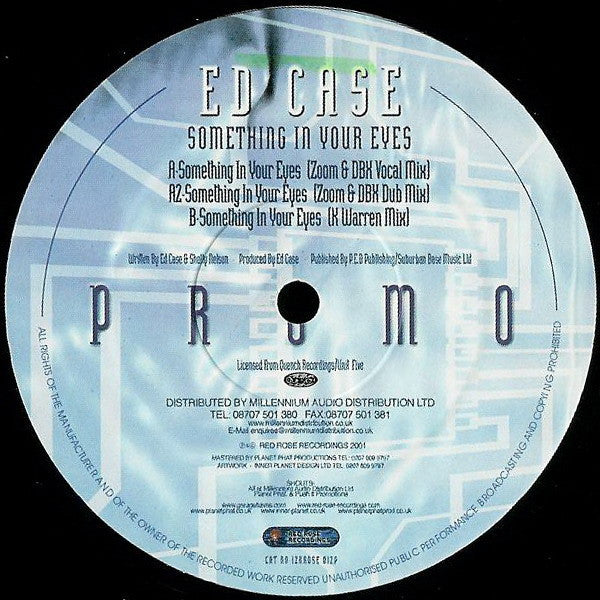 Ed Case : Something In Your Eyes (Zoom & DBX Remixes) (12", Promo)
