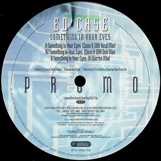 Ed Case : Something In Your Eyes (Zoom & DBX Remixes) (12", Promo)