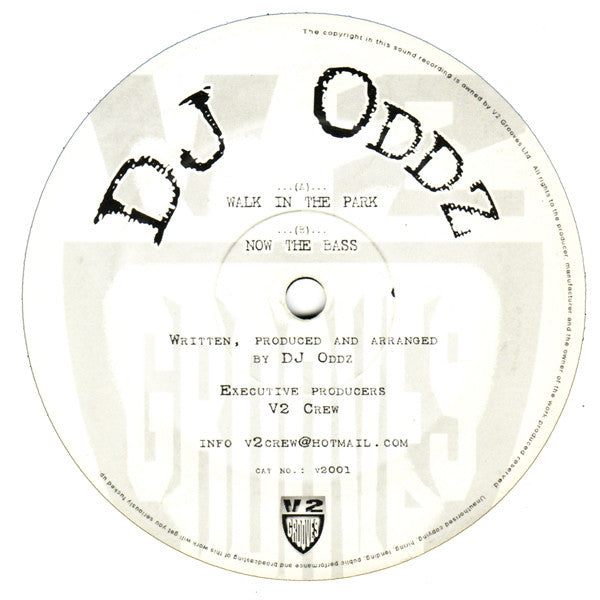 DJ Oddz : Walk In The Park / Now The Bass (12")