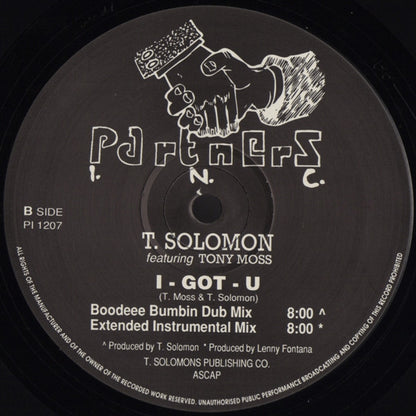 T. Solomon (3) Featuring Tony Moss : I - Got - U (12")