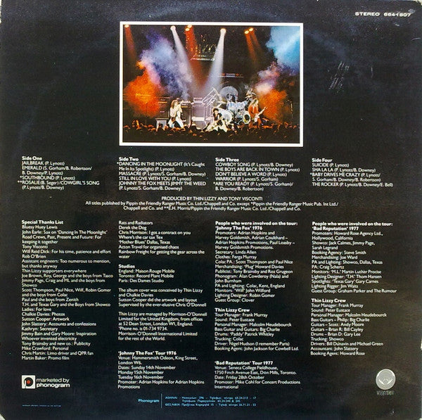 Thin Lizzy : Live And Dangerous (2xLP, Album)