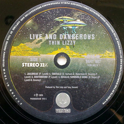 Thin Lizzy : Live And Dangerous (2xLP, Album)