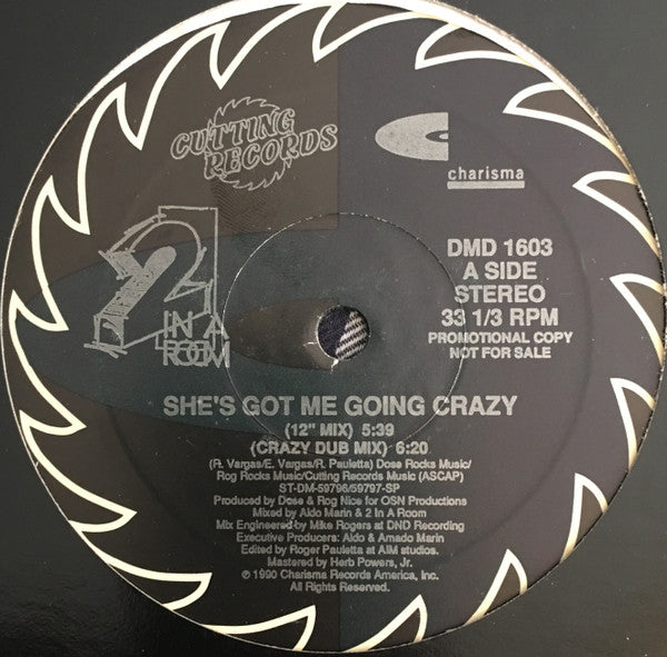 2 In A Room : She's Got Me Going Crazy (12", Promo)