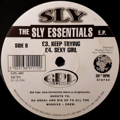 Sly (4) : The Sly Essentials E.P. (12", EP)