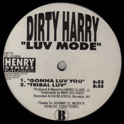 Dirty Harry (10) : Luv Mode (12")