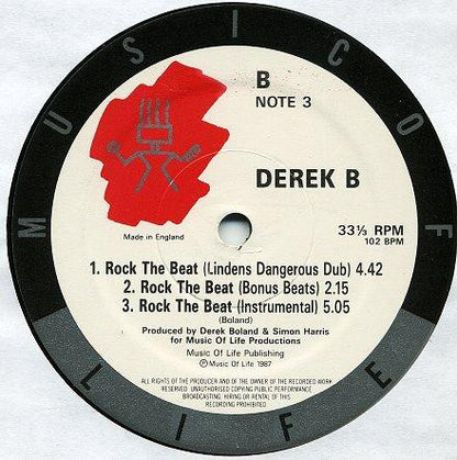 Derek B : Rock The Beat (12")