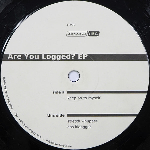 Sven Wegner : Are You Logged? EP (12", EP)