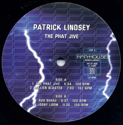 Patrick Lindsey : The Phat Jive (12", EP)