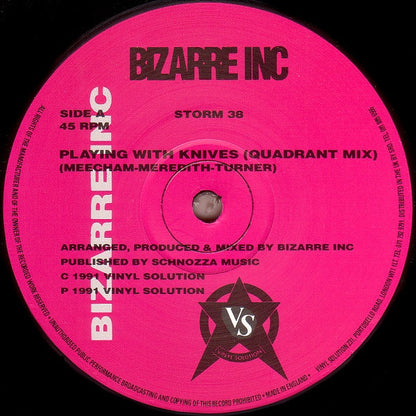 Bizarre Inc : Playing With Knives / Plutonic (12")