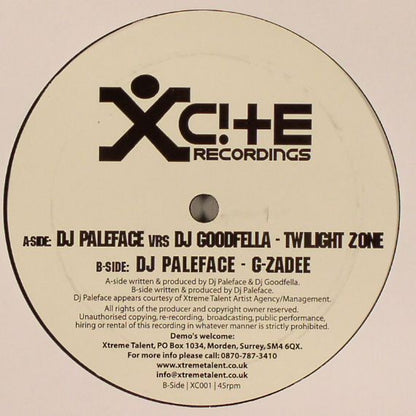 DJ Paleface / DJ Goodfella : Twilight Zone / G-Zadee (12")