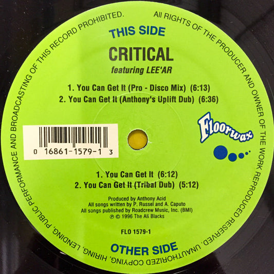 Critical (8) : You Can Get It (12")
