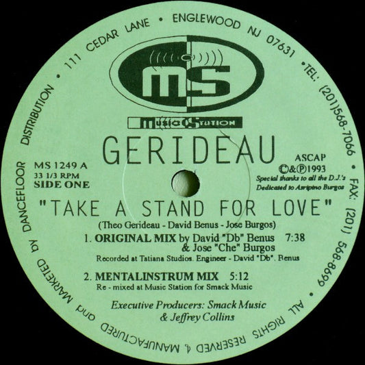 Gerideau : Take A Stand For Love (12")