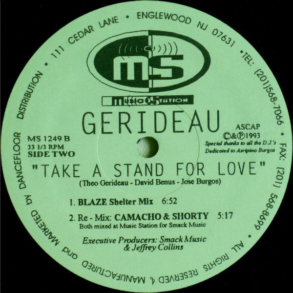 Gerideau : Take A Stand For Love (12")