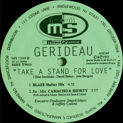 Gerideau : Take A Stand For Love (12")