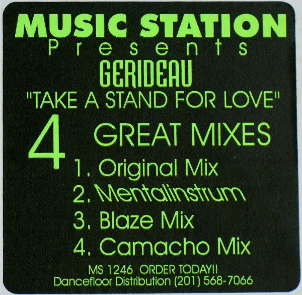 Gerideau : Take A Stand For Love (12")