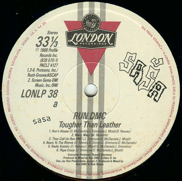 Run DMC* : Tougher Than Leather (LP, Album)