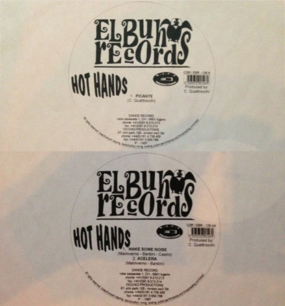 Hot Hands : Picante / Make Some Noise / Acelera (12", Promo)