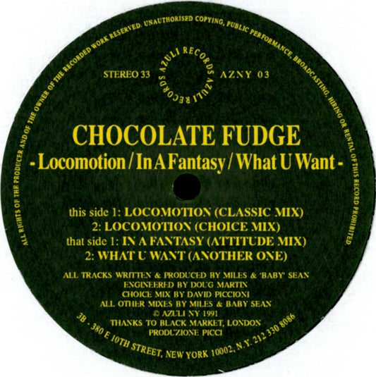 Chocolate Fudge : Locomotion (12")