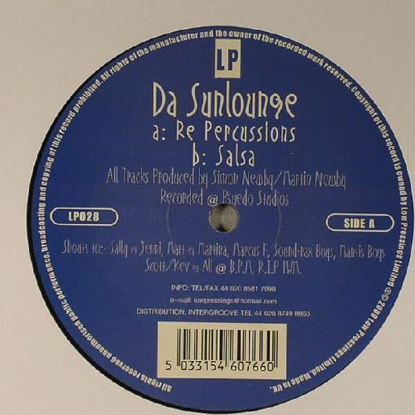 Da Sunlounge : Re Percussions (12")