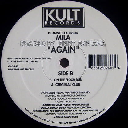 DJ Angel (5) Featuring Mila : Again (12")