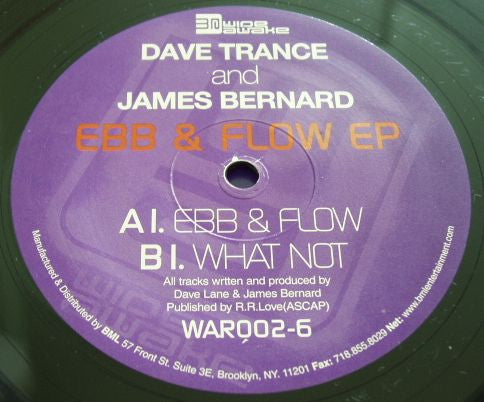 Dave Trance & James Bernard : Ebb & Flow EP (12", EP)