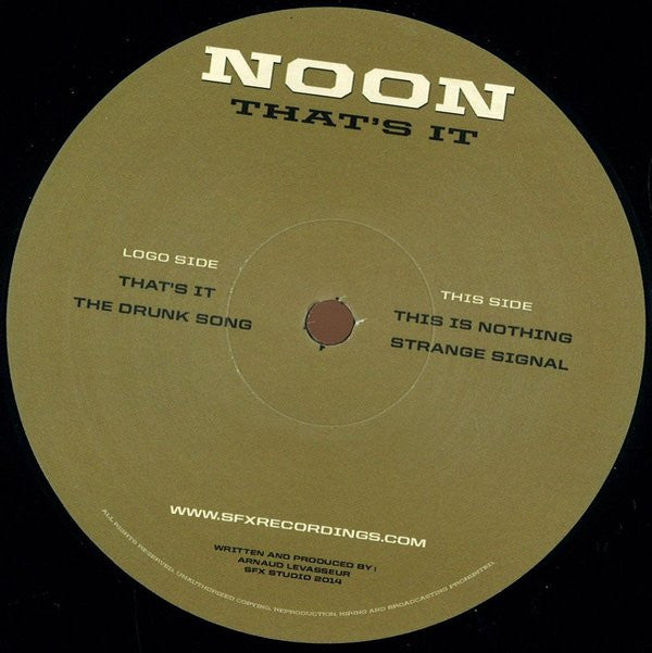 Noon (3) : That's It (12")