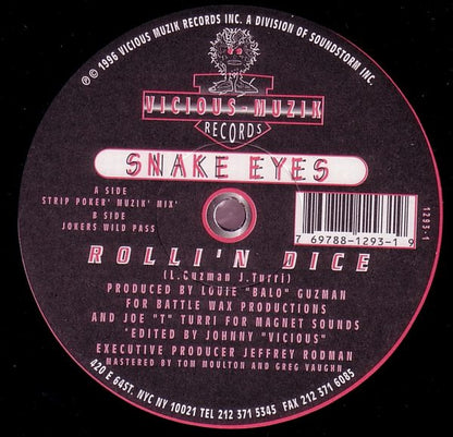 Snake Eyes (2) : Rolli'n Dice (12")
