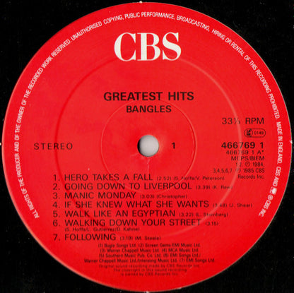 Bangles : Greatest Hits (LP, Comp)