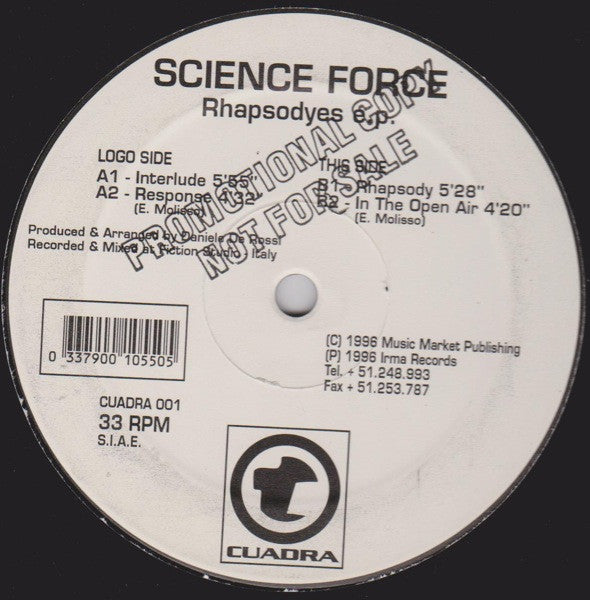 Science Force : Rhapsodyes EP (12", EP)