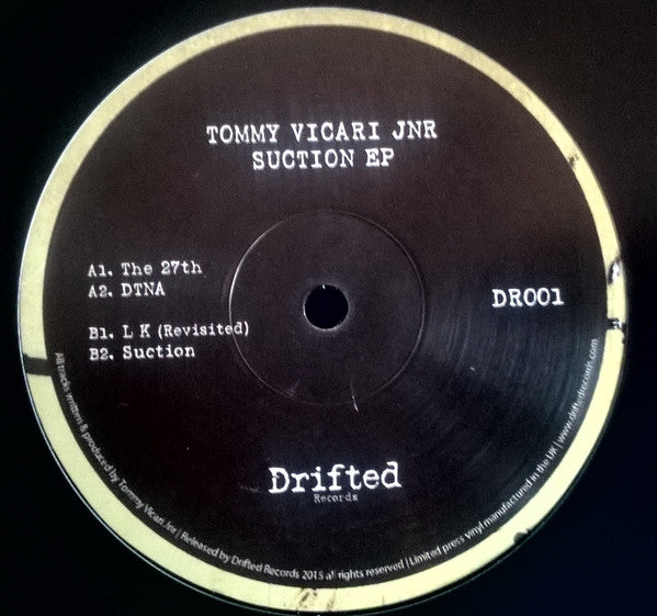Tommy Vicari Jnr : Suction (12", EP)