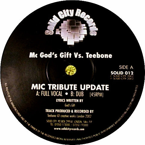 GodsGift Vs. Teebone : MIC Tribute Update (12")