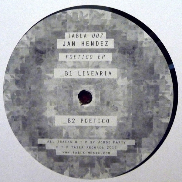 Jan Hendez : Poetico EP (12", EP)