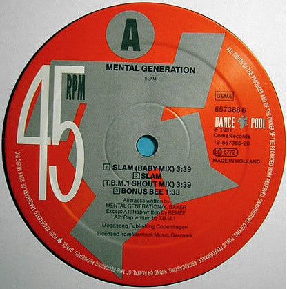 Mental Generation : Slam (Baby Mix) (12")