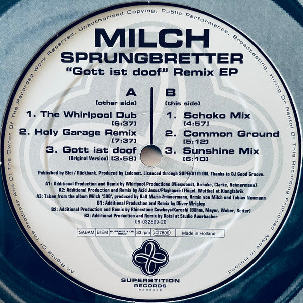 Milch : Sprungbretter ("Gott Ist Doof" Remix EP) (12", EP)